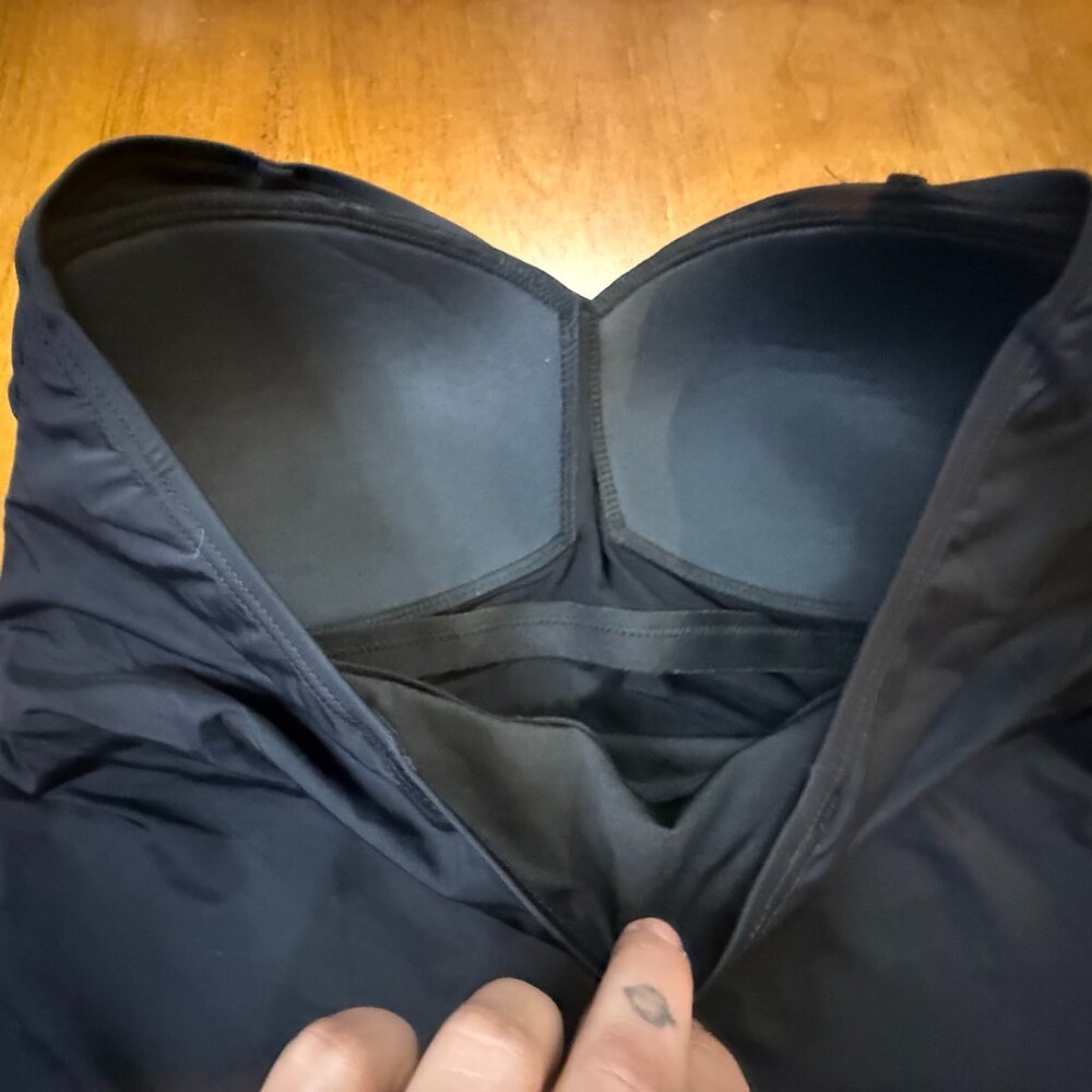 Black Two-Piece Swimsuit Set | Bandeau / Tankini Style | NWOT | Size L - Picture 12 of 16
